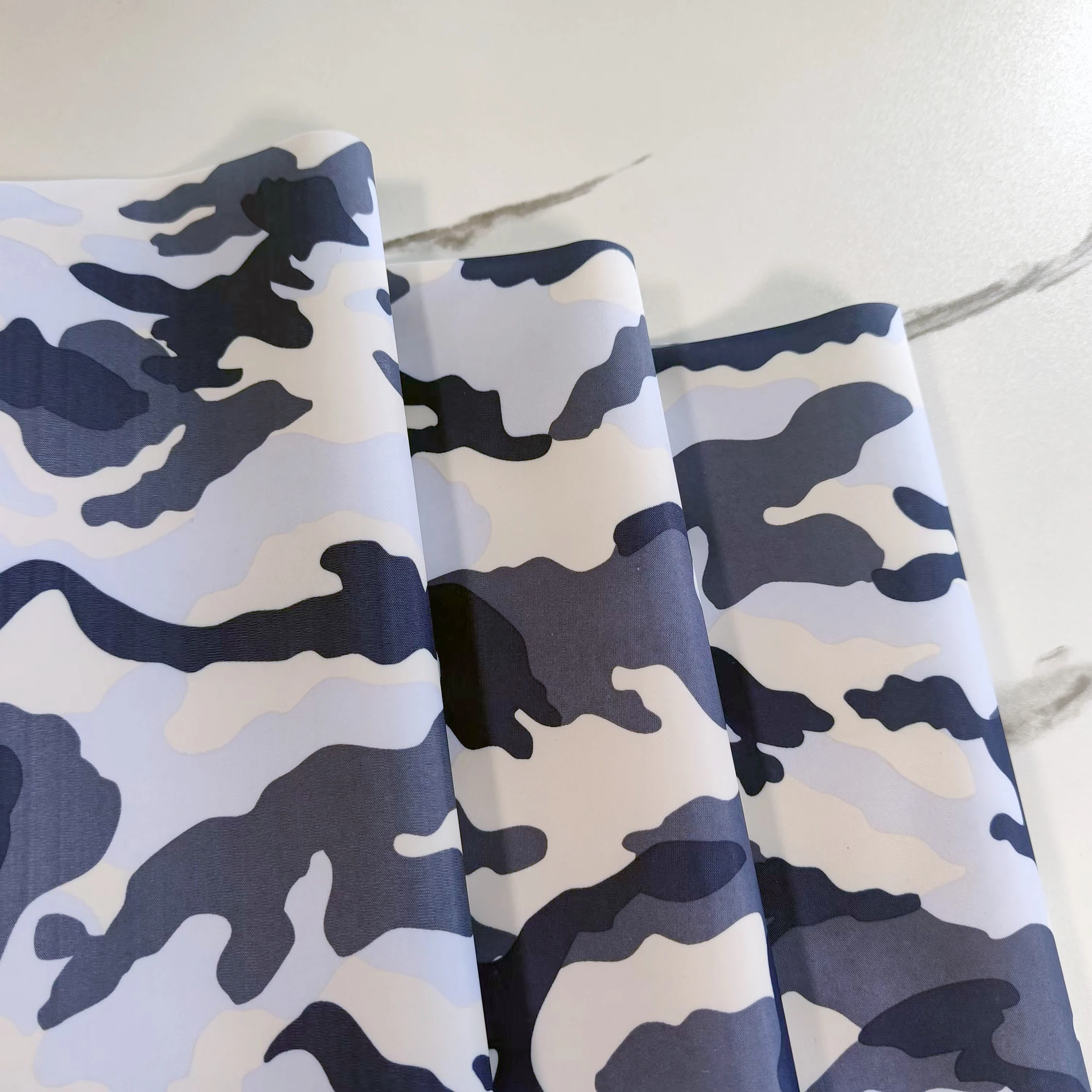 190T PVC coated taffeta digital print camouflage for ice pad,raincoat,lining