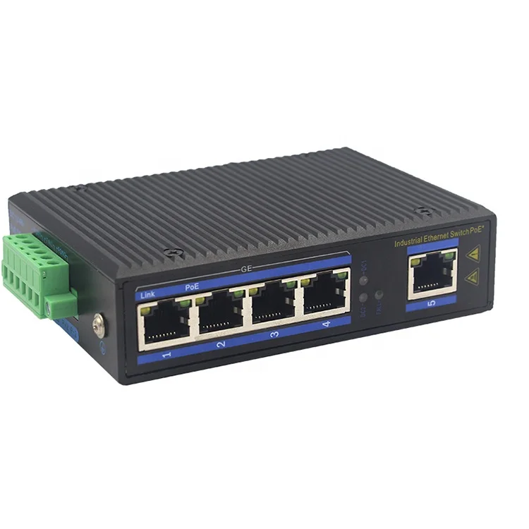 Innovative products DC48~57V/Terminal block 5 ports industrial ethernet switch