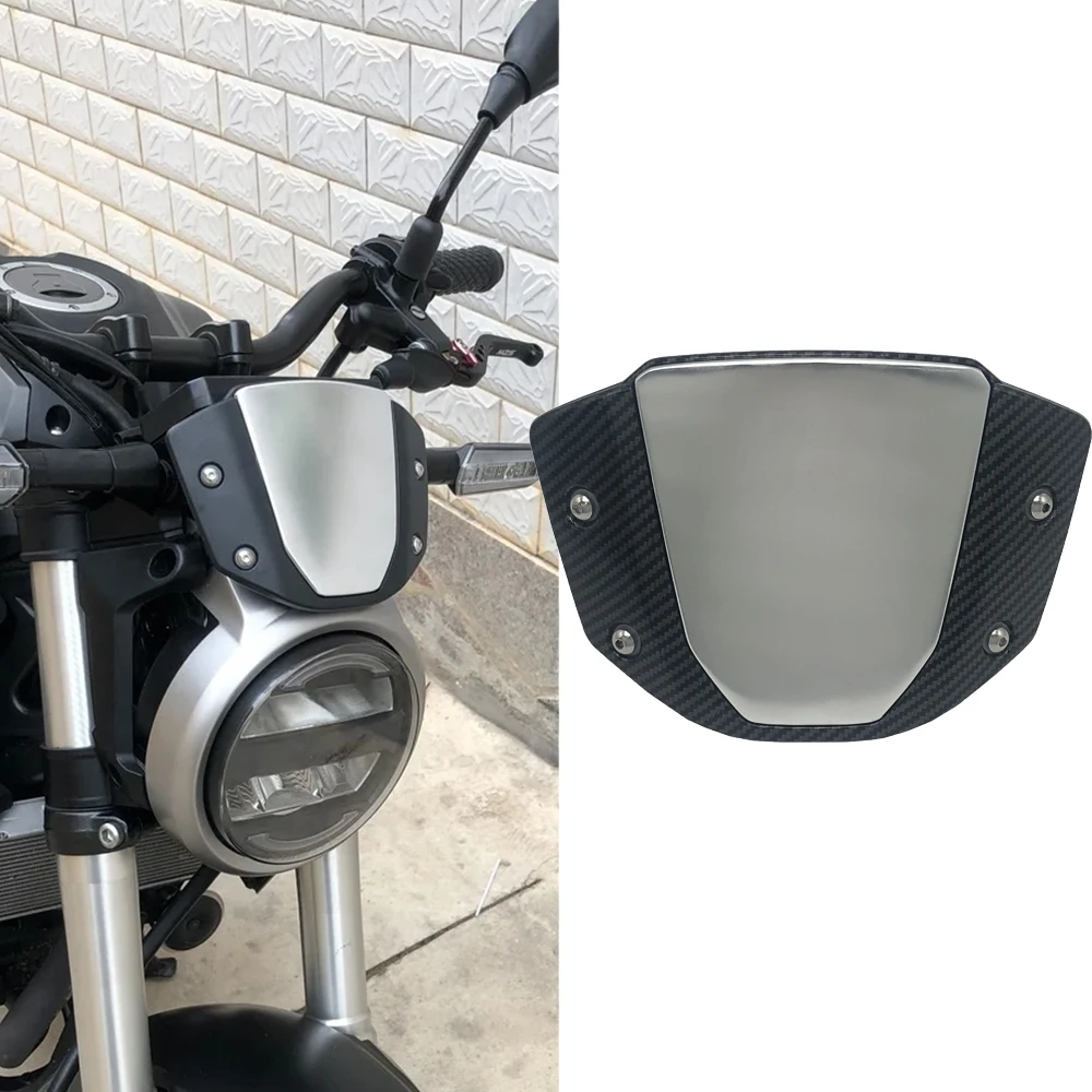 REALZION Motorcycle Windshield CNC Aluminum WindScreen Wind Deflector For HONDA CB300R CB250R CB125R CB125R CB150R 2019-2020