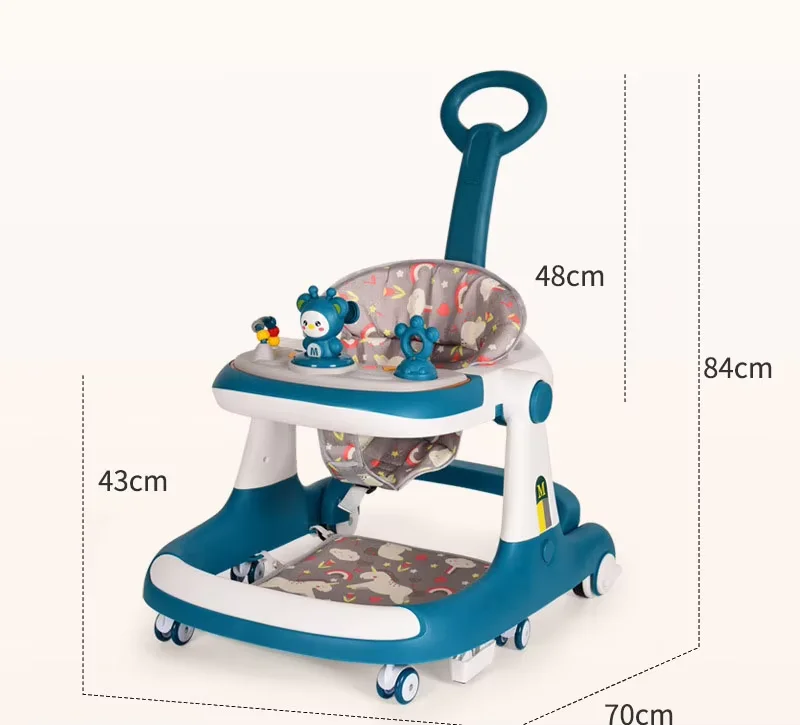 Baby Product Toys Foldable Baby Walker Sit-To-Stand Learning Walker Kids Push Baby Walker 3 In 1 With Wheels And Seat