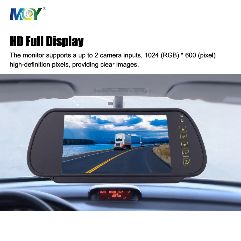 MCY HD CCTV Touch Rear View Mirror Backup Reversing Camera 7 Car Monitors