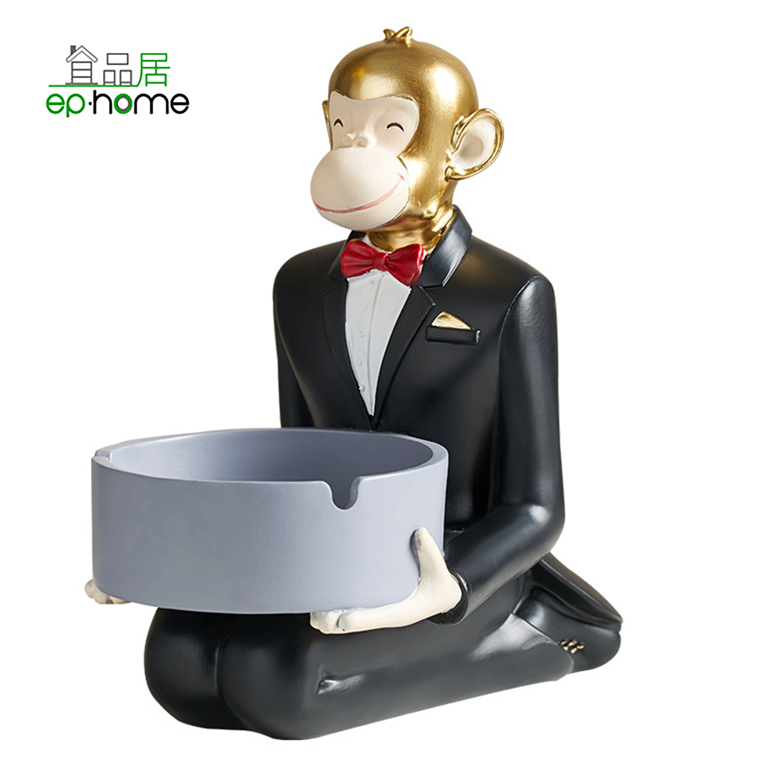 Nordic creative monkey ashtray,wine rack,QR code decoration,tray, Home Ornament Crafts Kitchen house warming birthday gifts