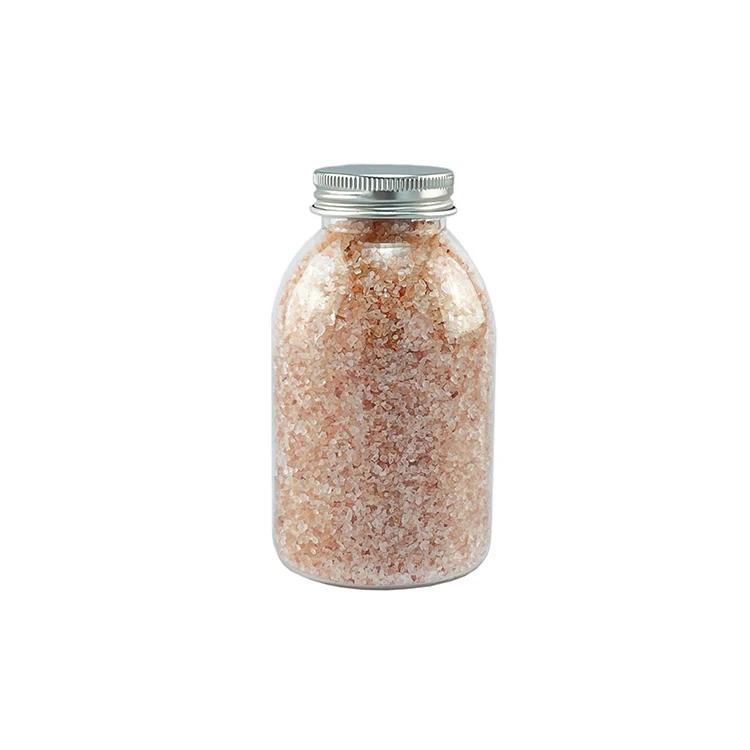 Detox Spa relaxing scent Crystal Bath Sea salt with Lavender seed & Rose petal  in glass bottle soaking bath salt