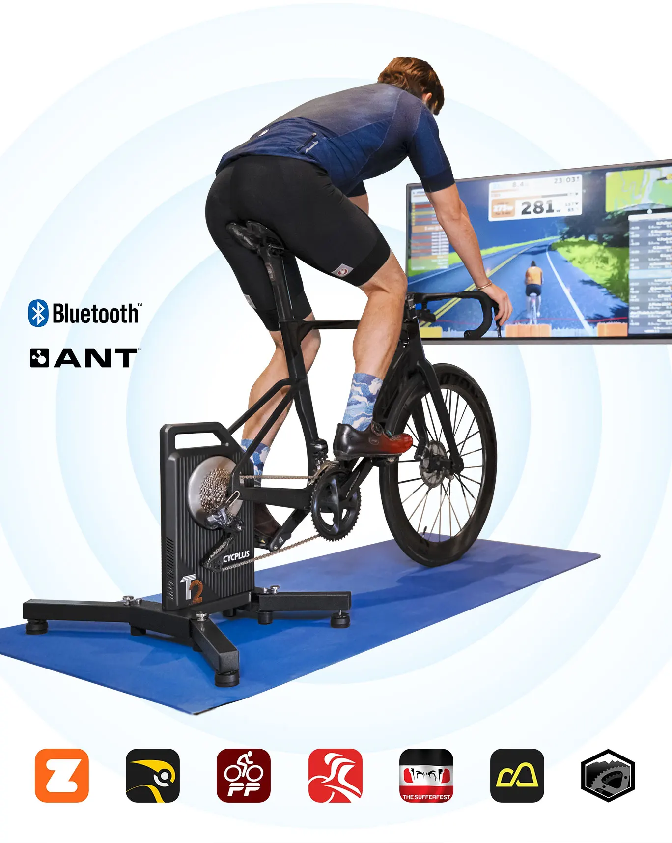CYCPLUS T2 Balance Indoor Exercise Smart Bike Trainer Bicycle