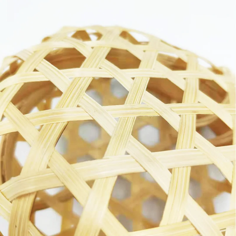 Biodegradable kitchen vegetable storage picnic round straw/wood woven bamboo hamper basket set with lid for gifts