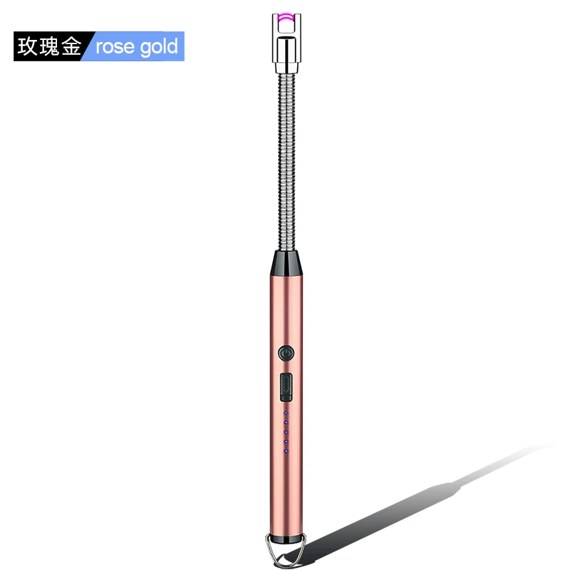 Candle Lighter Arc Electric Lighter Rechargeable USB Lighter Flameless Grill Lighter Long for Candle BBQ