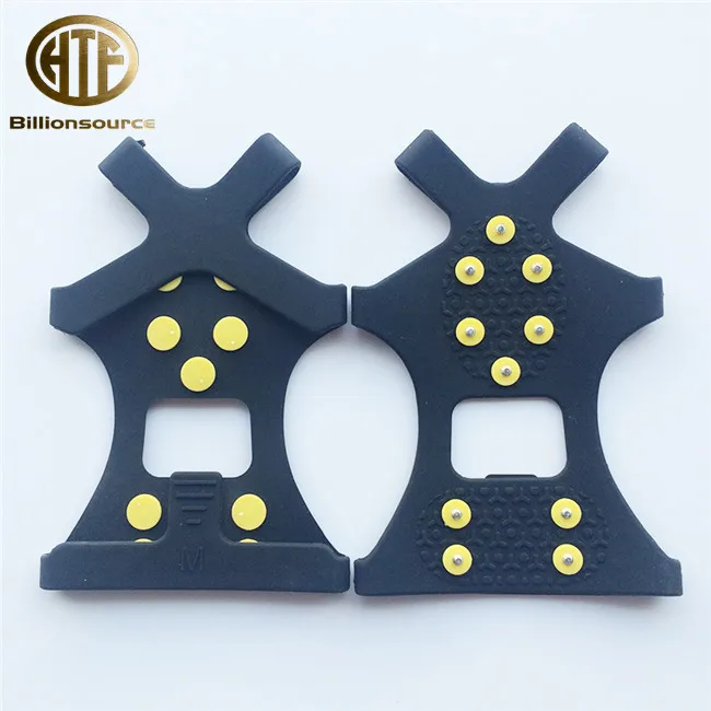 Durable safe snow ice grip soles silicone non slip rubber shoe covers