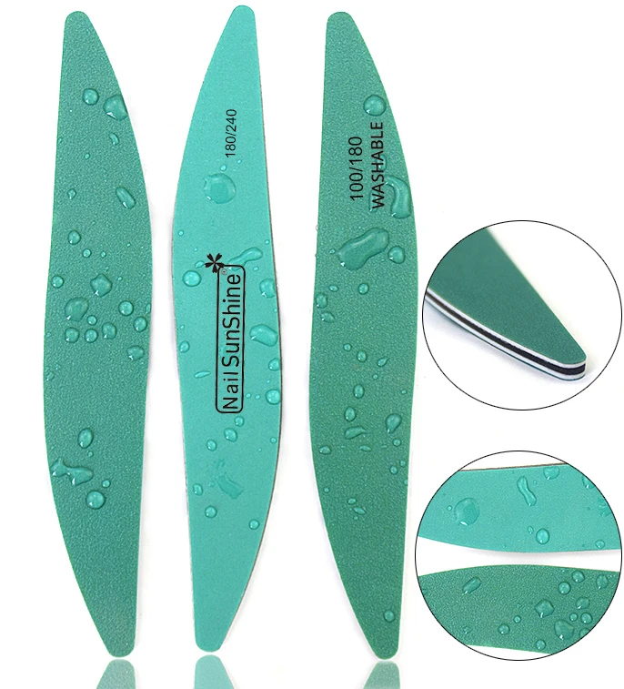 High Grade Quality custom personalized printing Nail file Korea origin Wear-Resistant Sandpaper Green Washable Nail file