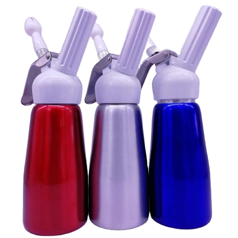 High Quality OEM 250ML 500ML 1000ML Aluminium Alloy Cream Whipper for Cake Black Silver Red White