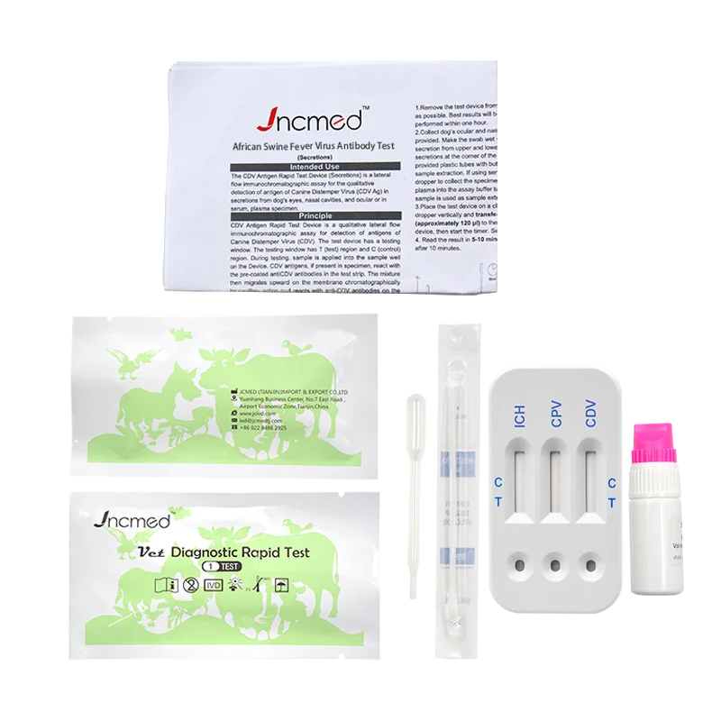 JNCMED Canine Infectious Hepatitis/Parvovirus/Distemper Ich/Cpv/Cdv Ab Combotest