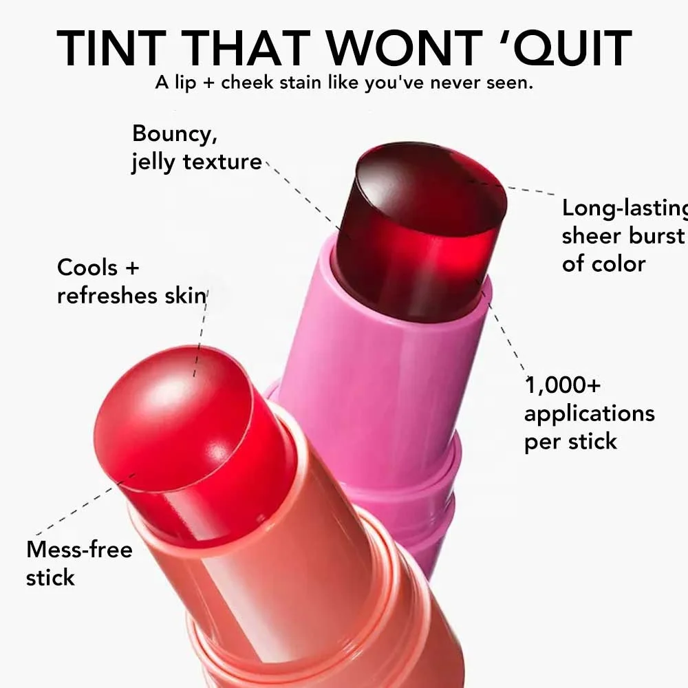 Moisturizing Natural Lip And Cheek Stain Jelly Blush Lip Tint Lip Blush Jelly Tint Blusher Powder