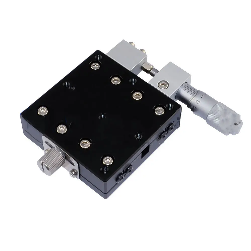 LX60-R X Axis 60*60mm Manual Displacement Platform Linear Stage Fine Adjustment Sliding