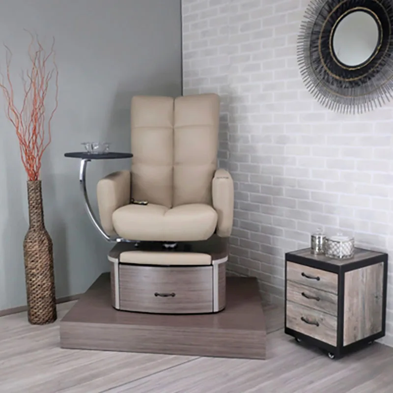 Hot Sale Led Light black Salon Reclining Manicure Chair Foot Pedicure Spa Chair With Luxury Massage