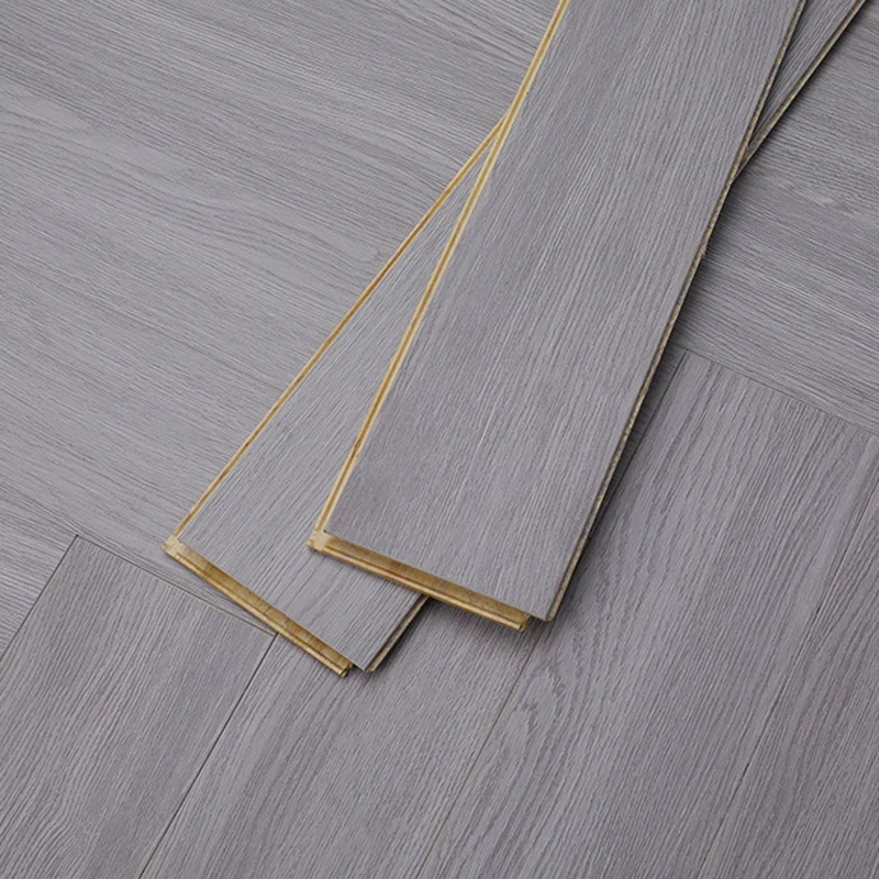2024 China Popular Gray Herringbone Engineering Wood Flooring Simple Indoor Style Solid Wood Leather Click Modern Elegant