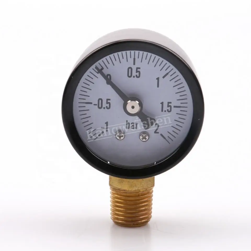 High quality stainless steel water gas pressure gauge with oil black iron bottom cover dry total pressure gauge
