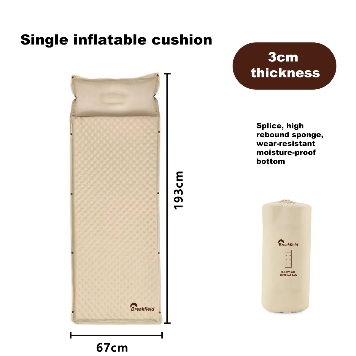 Fold Camping Sleeping Pad Inflatable Mattress Single Outdoor Inflated Mats Ultralight Camping Air Mattress Leisure Mat