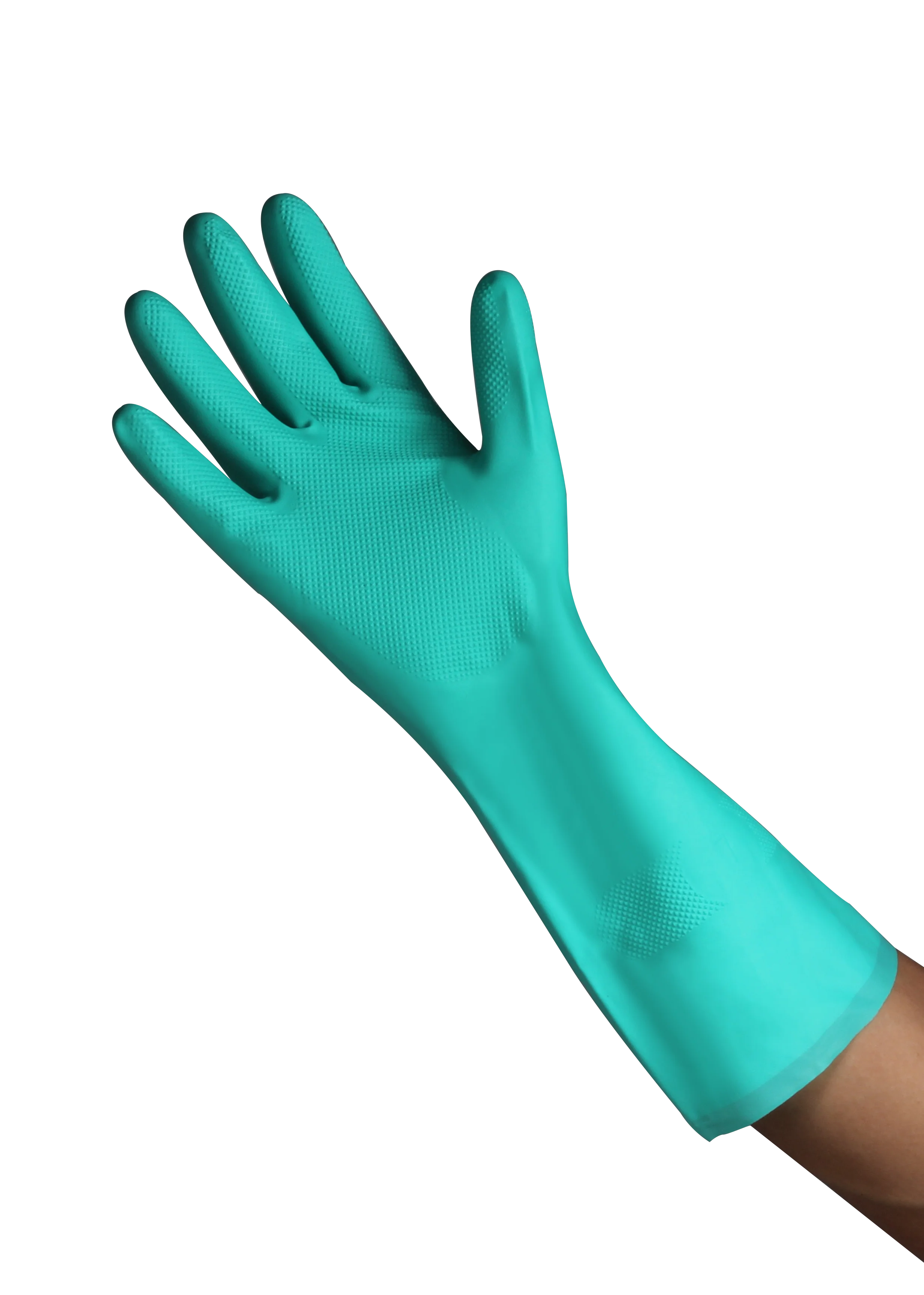 EN374 15mil green nitrile chemical resistant industrial household gloves