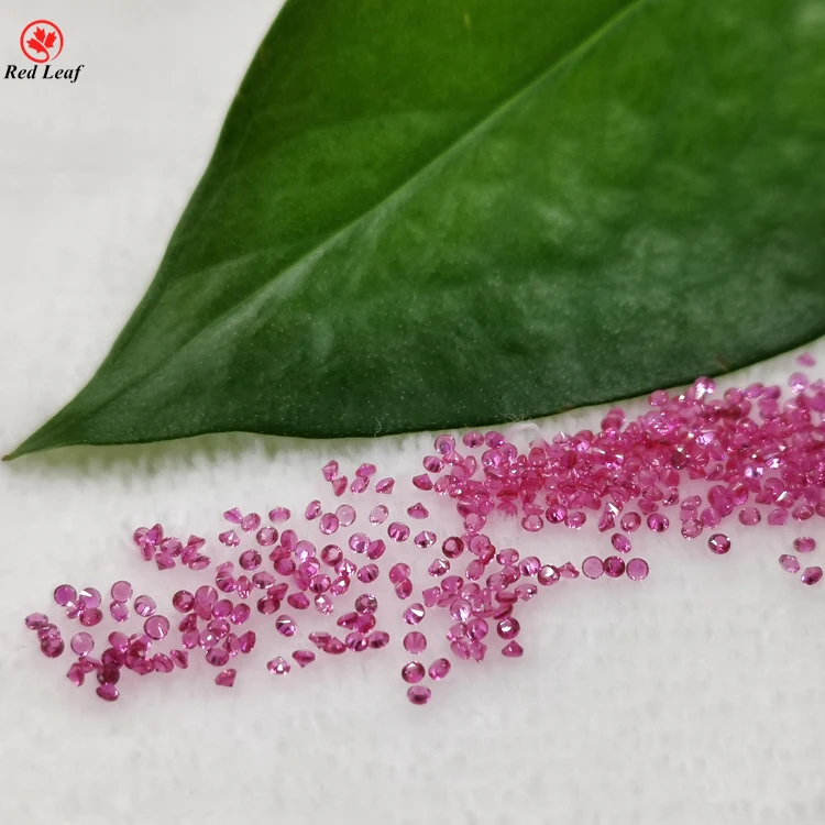 
Redleaf Jewelry Small Size ruby Gems 5A quanlity Round brilliant cut Loose gemstone 5# Corundum Ruby stone price 