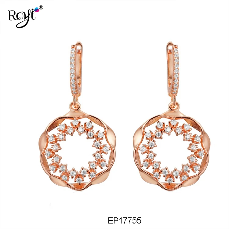 Royi jewelry Wholesale price Brass Material dangle women Fashion Earrings trendy