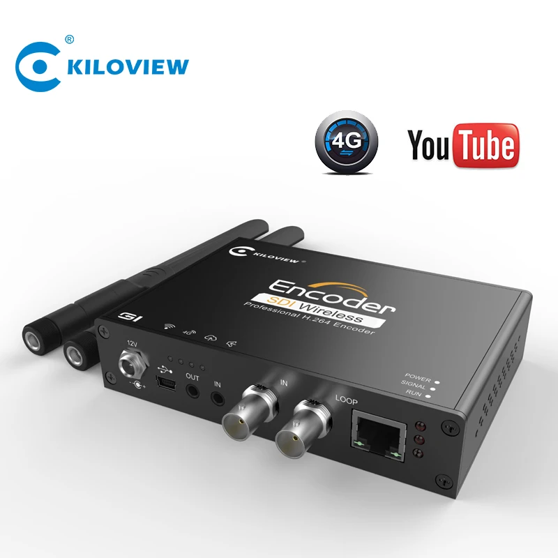 Беспроводной кодировщик sdi h.264 для ip с ethernet 4g lte wifi rtmp srt rtsp onvif