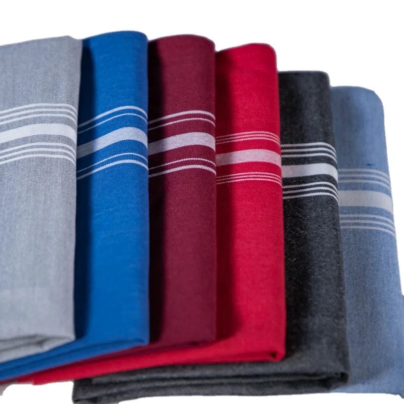 100% MJS Spun Polyester Reverse Bistro Dinner Napkins With 7 Stripes for Table 12Sx12S