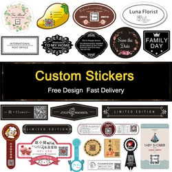 Custom Business Eco Friendly Logo Labels Gold Foil Sticker High Quality Emboss Logo Paper Sticker