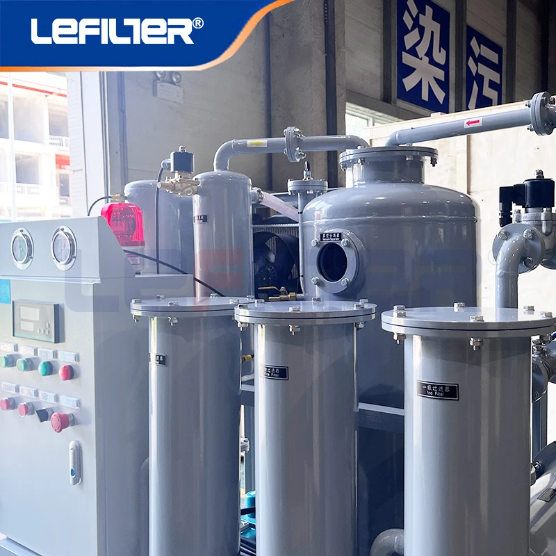 Mobile Vacuum Oil Filter Dehydration Degassing Oil Purifier Cart for Steel Cement Ship Building Plant