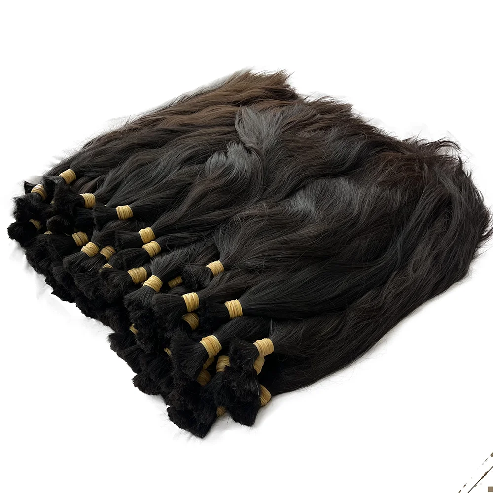 Wholesale Russian Hair Bulk Virgin Unprocessed High Quality  Human Hair Natural Color Healthy Hair for Dyeing/Bleaching