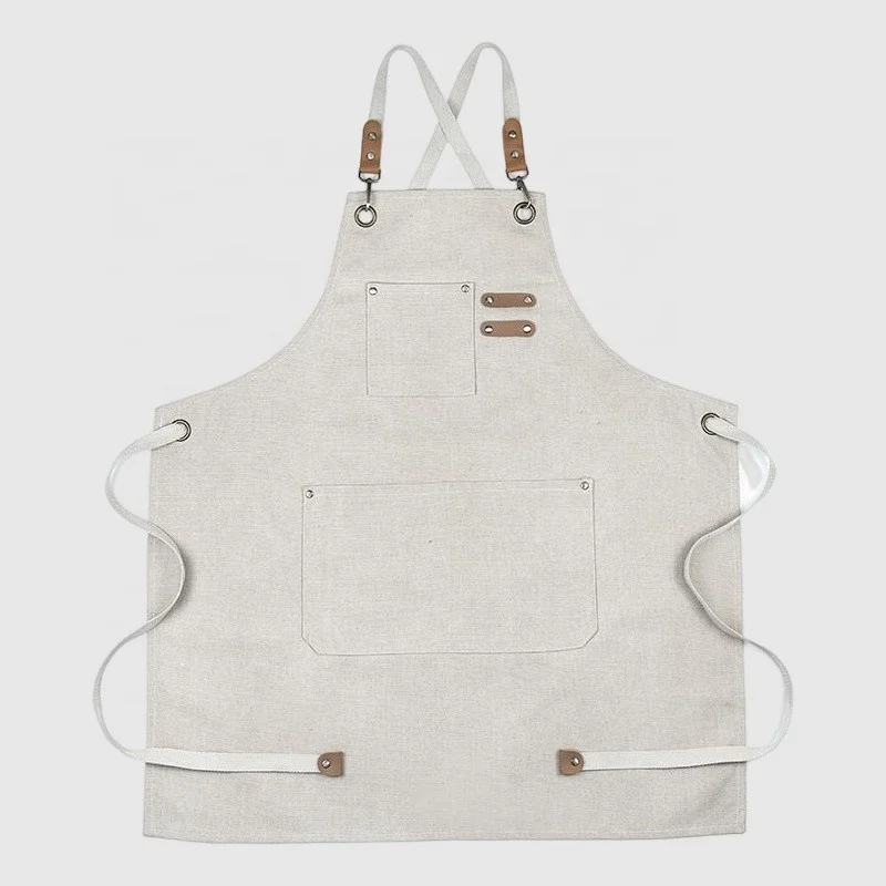 Custom Logo Adjustable Cotton Sleeveless Kitchen Apron for Cleaning for Restaurant Bakery Hairdresser Denim Kitchen Use