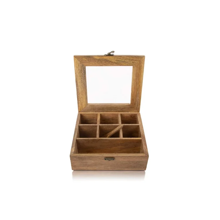 Box With 12 Containers Spoon In Sheesham Wood Spice Box For Kitchen Indian Wood Container Decorative