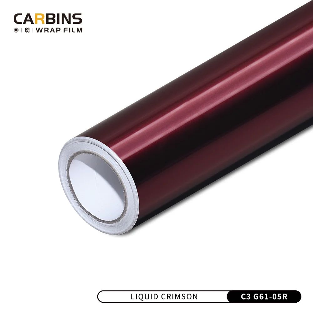 2023 Factory Guangzhou Premium Brand 18 Meters Glossy Metallic Red Colors New Models Wrapping Roll