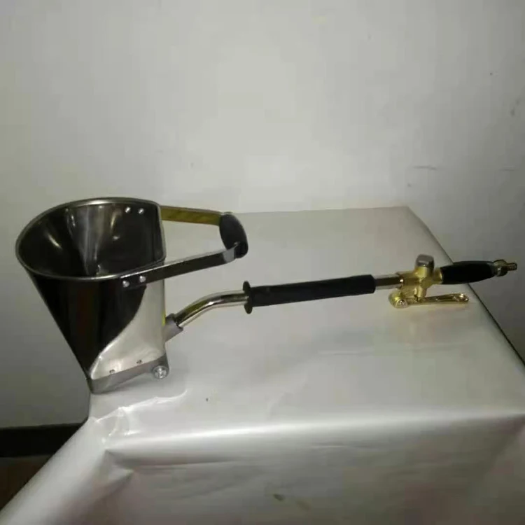Cement Mortar Sand Blasting Spray Gun holdheld Paint spraying machine  stainless steel Bucket type mortar ejector