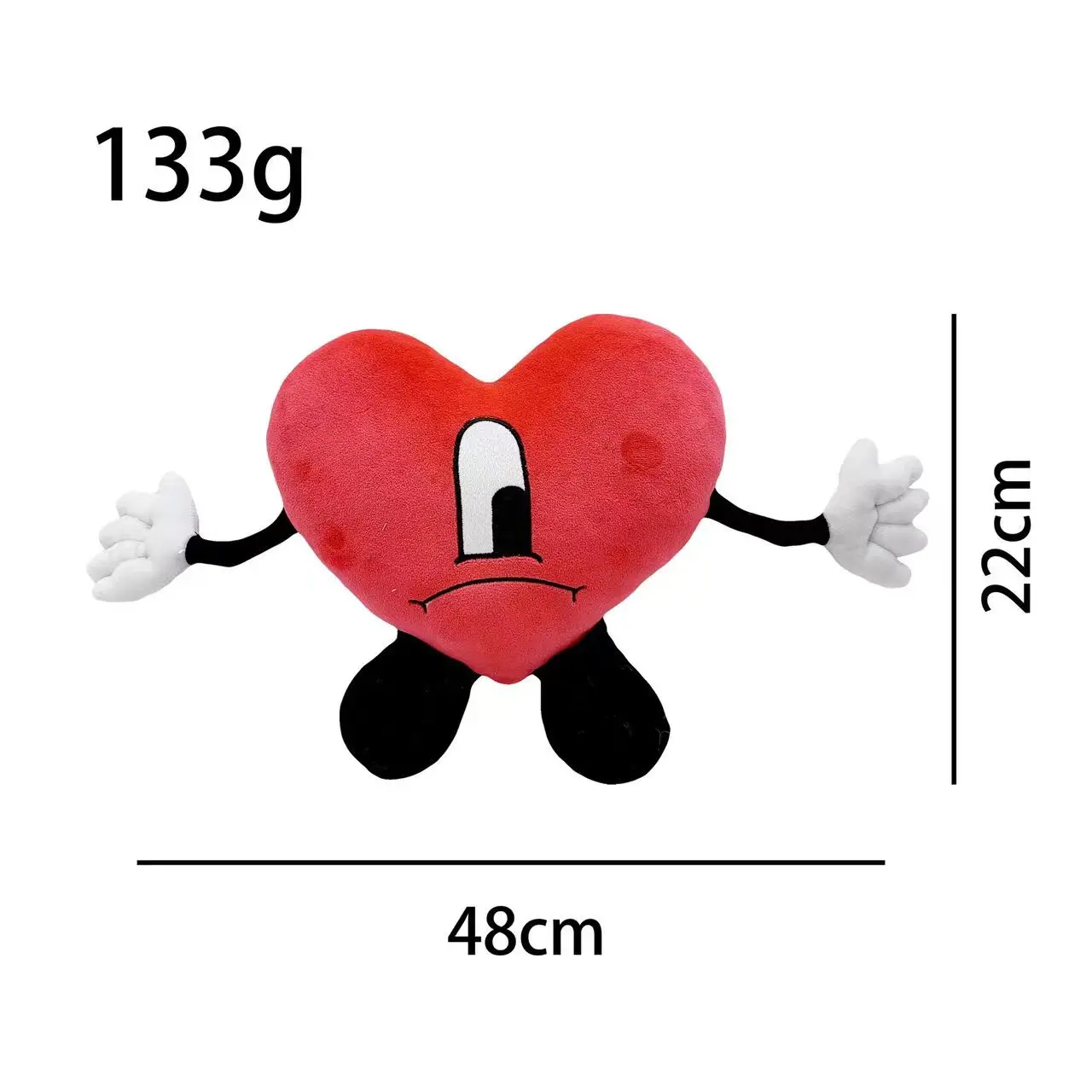 New Arrival Hot Fashional New designs Bad Bunny Un verano sin ti toy pluses with hat Red Heart Pillow