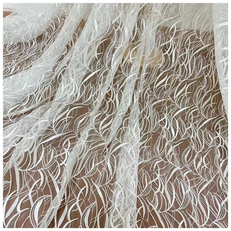 Beaded Flower Sarees Made Dubai Guipure Lace Fabric