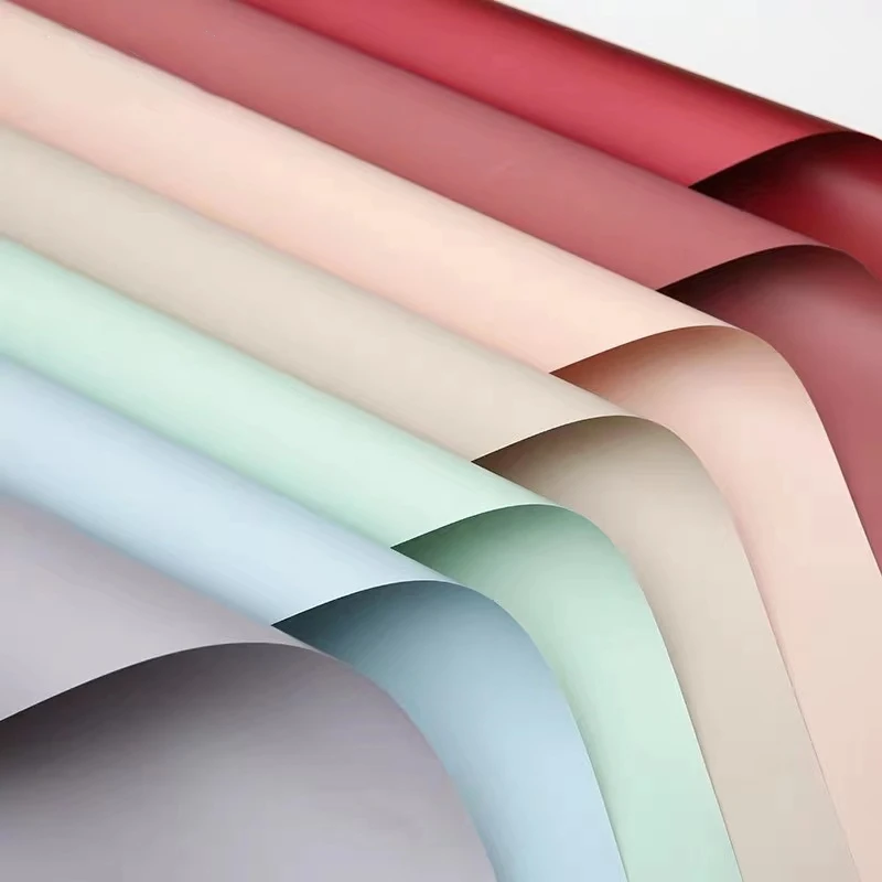 Wholesale korea style waterproof flower bouquet packing paper two Sided matte flower wrapping paper