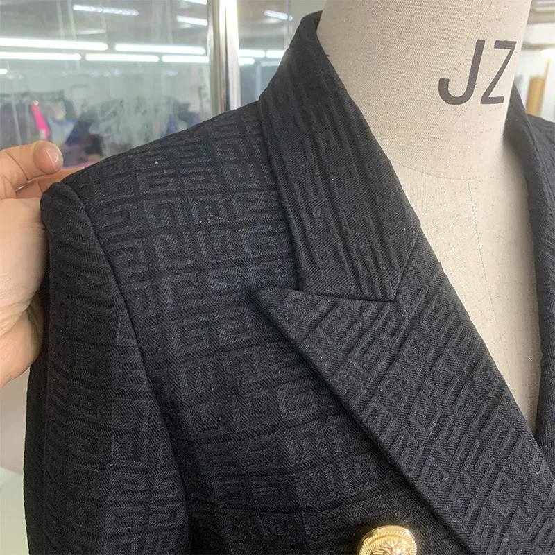A6203 Wholesale Price White Double Breasted Blazer Plus Size Long Sleeves Jackets and Coat