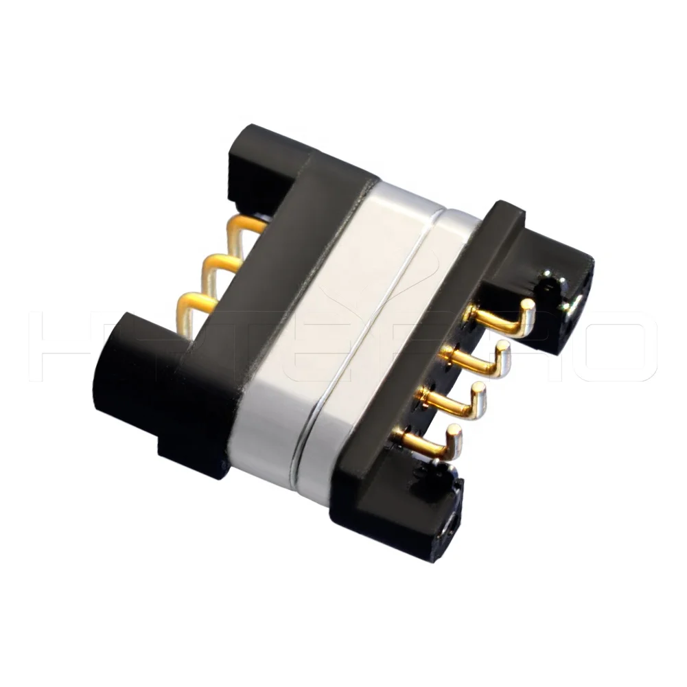 Anti reverse 4pin spring magnetic battery charger cable male female connectors