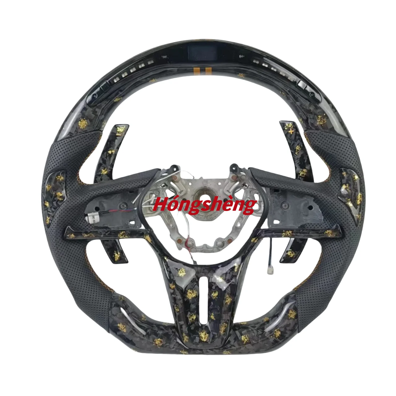 Custom Forged LED Steering Wheel with Carbon Fiber Shift Paddles Sports Design for 2017-2021 Nissan R35 GTR