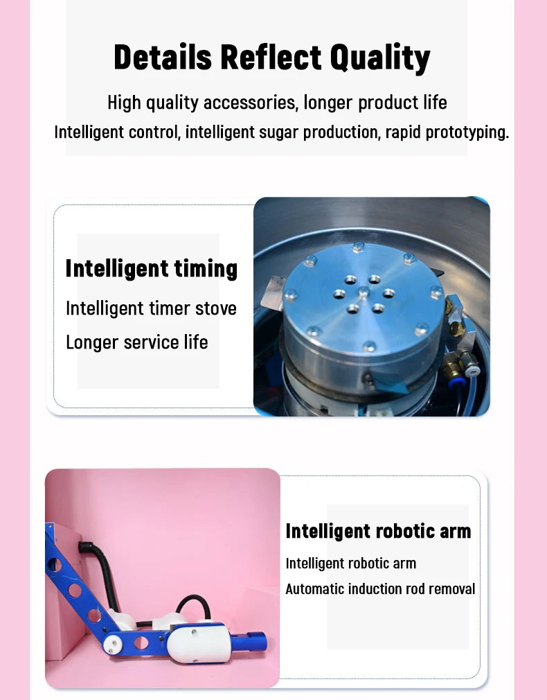 Intelligent Automatic Sugar Cloud Cotton Candy Machine Robot 144 Fancy Cotton Candy Commercial Vending Machine