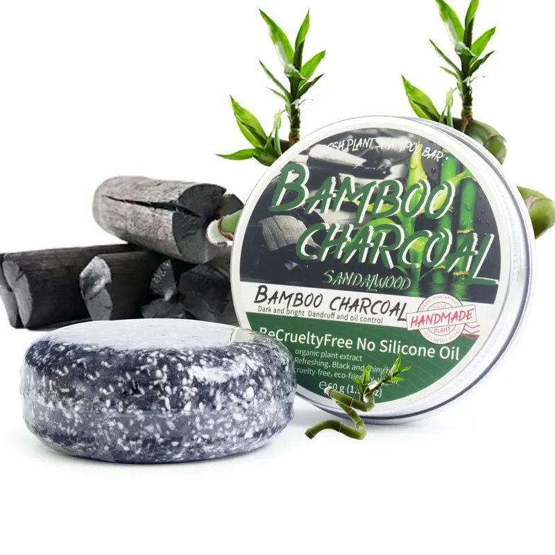 100% Hot Sale Private Label Handmade Tin Box Hair Soap Natural Coffee Solid Shampoo Bar for Hair