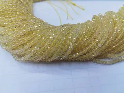 Natural Smooth Charm Gemstone Faceted 4mm Olivine And Citrine Stone Loose Beads Cut Shape For Jewelry Making