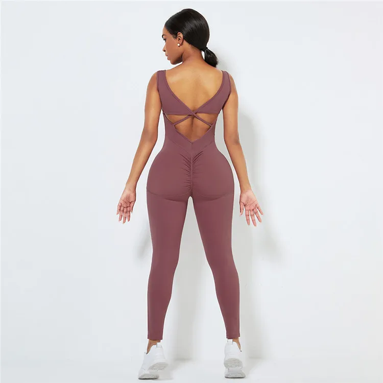 Fitness Woman Sports Tracksuit One Piece Yoga Jumpsuit Fitness Clothing