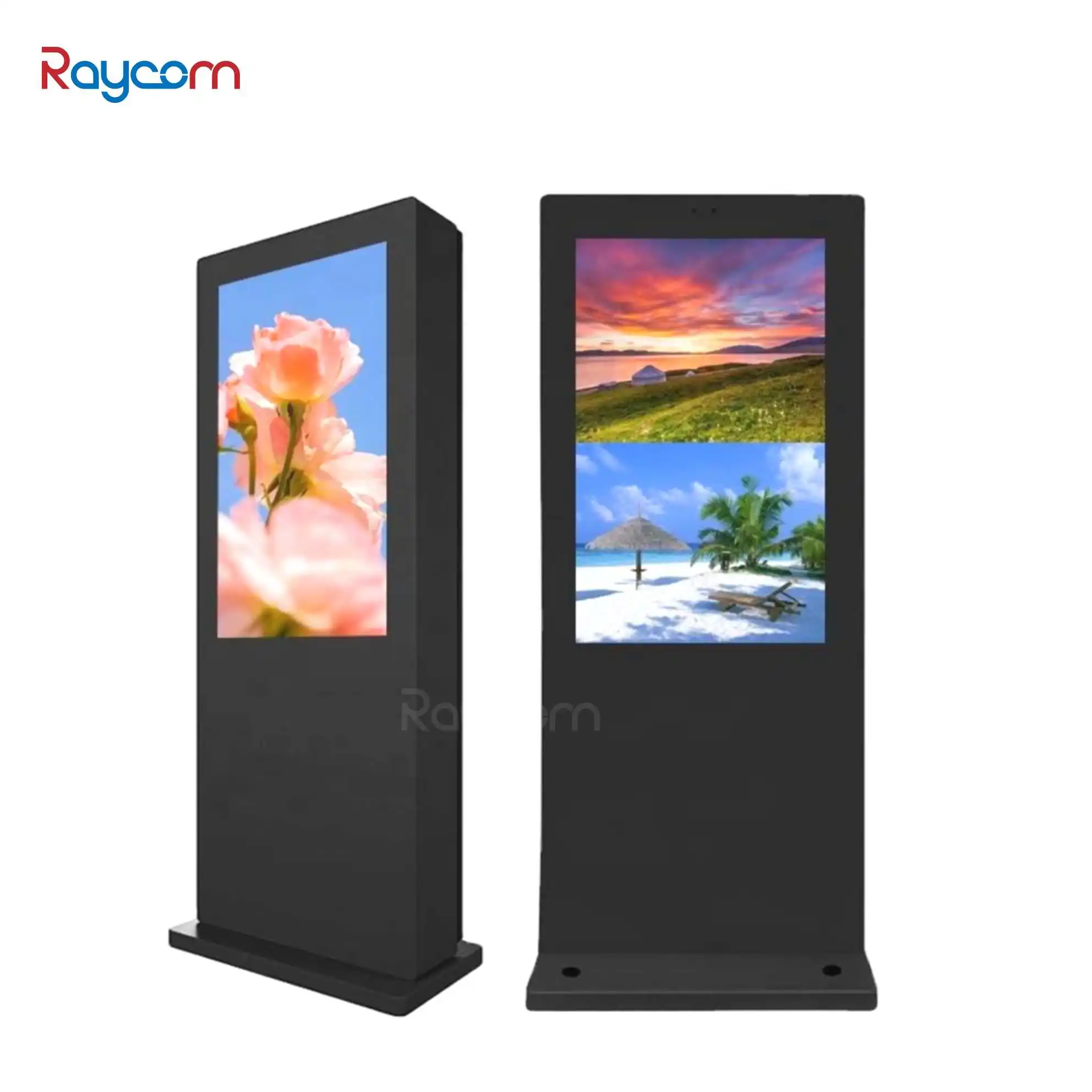 Full Screen 4k Android Floor Standing Lcd Advertising Player Kiosk Vertical Totem Digital Touch Signage Display