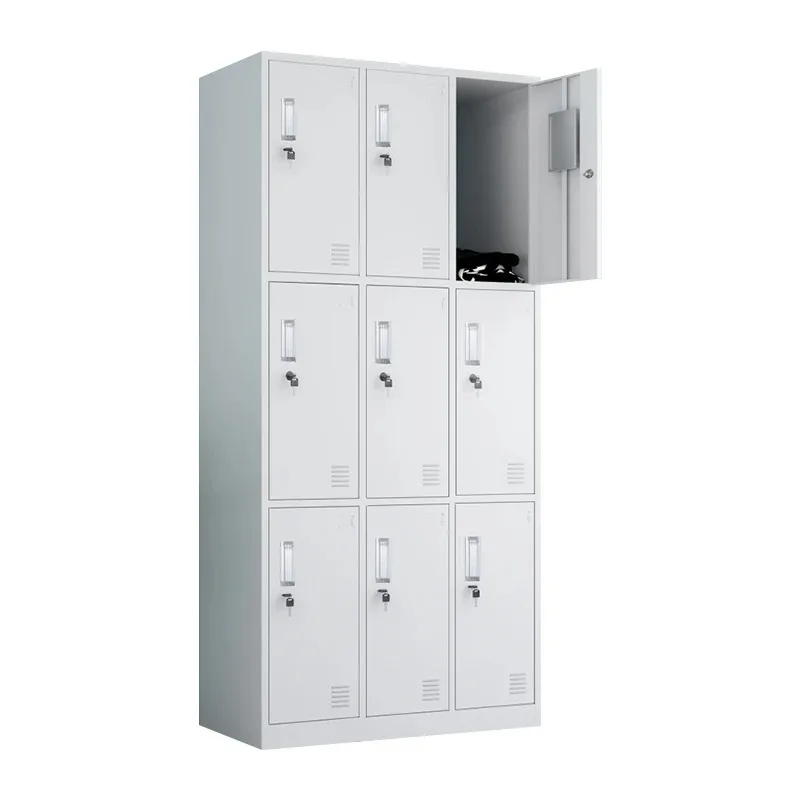 School Metal storage cabinets student steel lockers 9 door