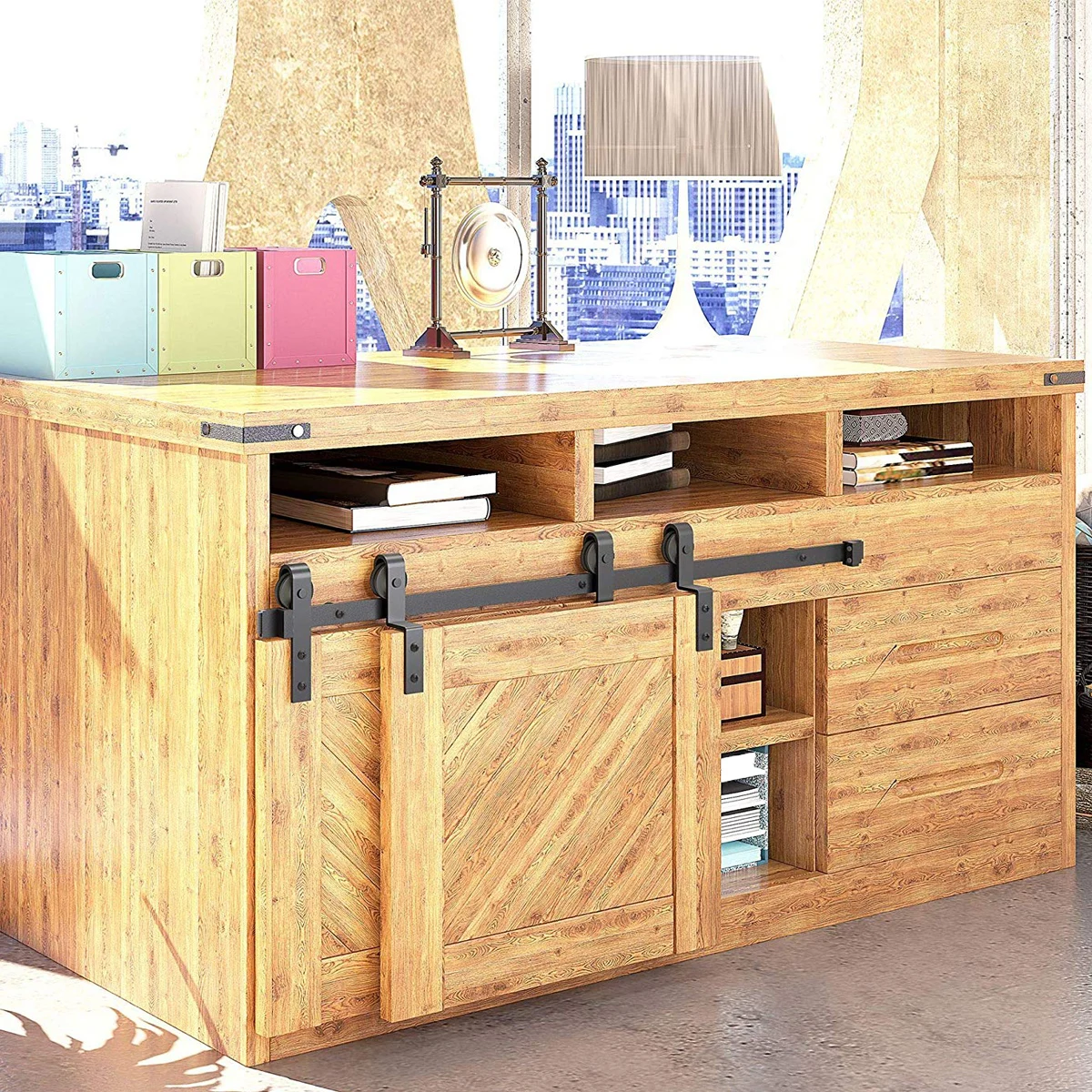 Wholesale Antique Tv Cabinet Table with Storage Rack Wooden Console Home Office Furniture Living Room Cabinets TV Stands Modern