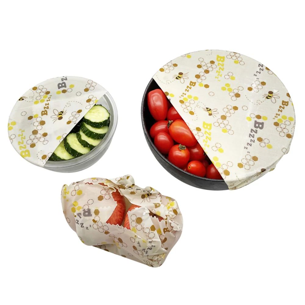  Прямая продажа с фабрики ткани пчелиный воск обертка для пищевых продуктов набор из 3