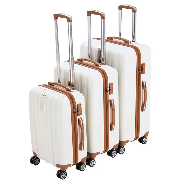 Popular Trolley Suitcases Durable ABS Luggage Sets 3pcs with Spinner Wheels for Men Women