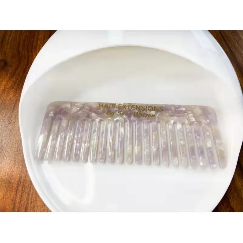 Acetate comb anti-static wide tooth comb hair retro simple headdress temperament hair combs for girl