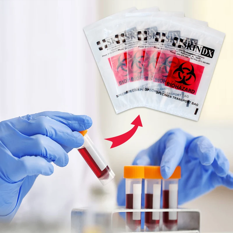 Ldpe label evidentadhesive absorbent tamper glue pad colored nonresealable biohazard transport specimen bags