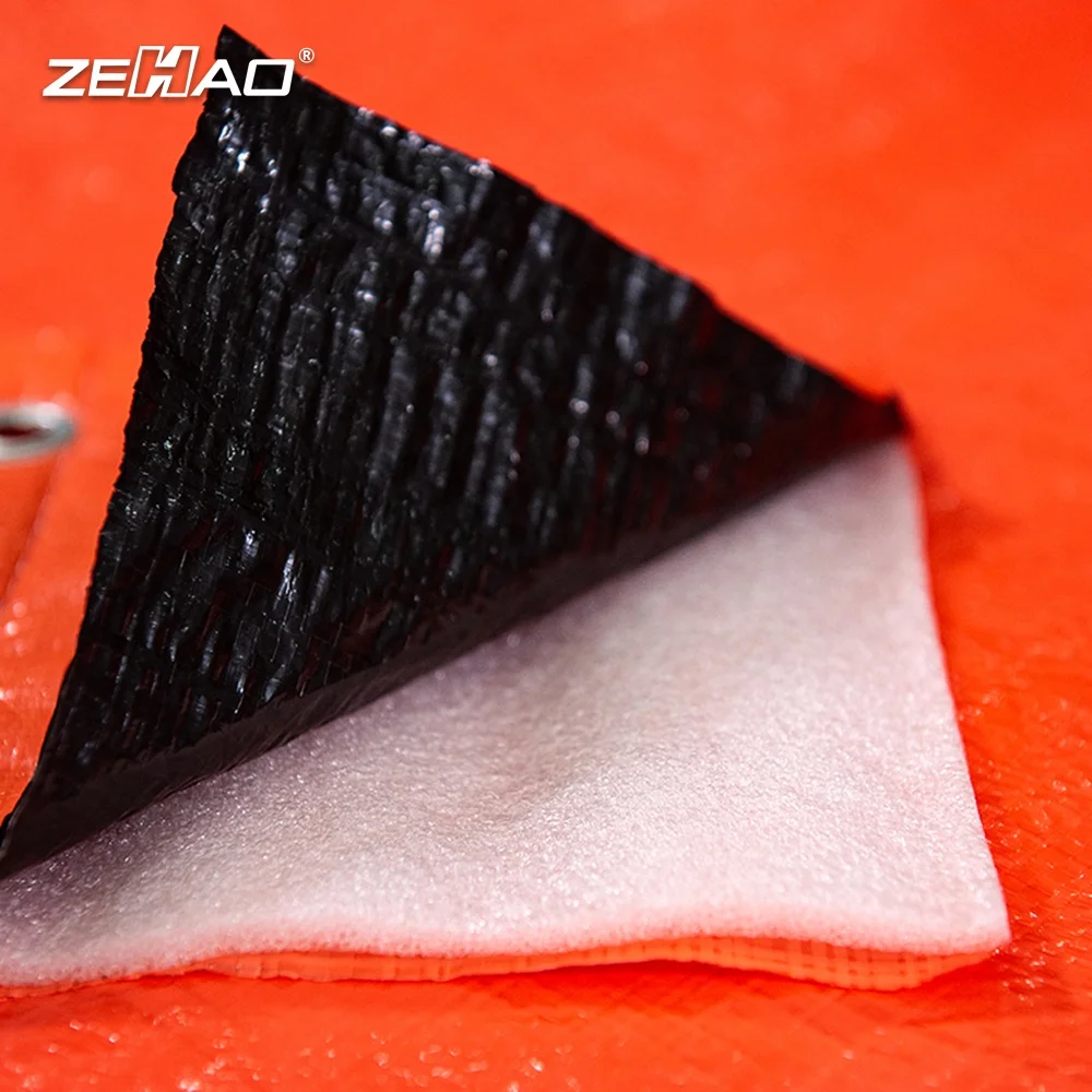 Zehao Concrete Curing Blanket EPE Foam Covered By 6 Mil Thick Woven Polyethylene Insulating Tarp